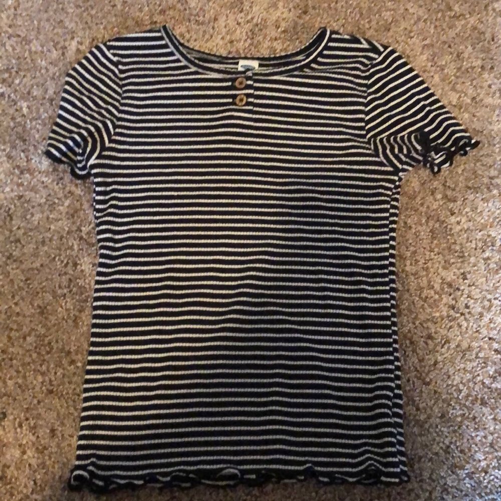 Black and white striped tee